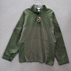 CQR Men Jacket 2XL Green 1/4 Zip Pocket Dura Flex Extreme Movement Mock Neck NWT